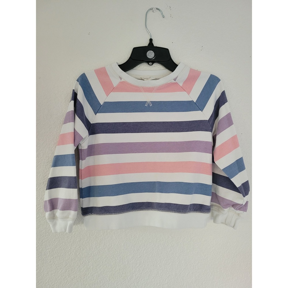 Crewcuts Girls Striped Raglan‎ Sweatshirt Pullover Top Size Small Purple Pink #8